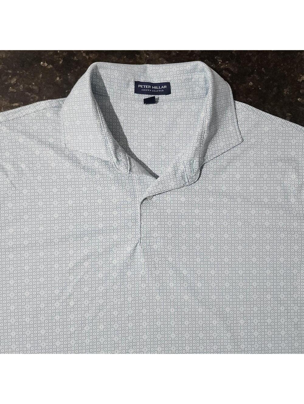 Peter Millar Crown Crafted Performance Stretch Golf Polo Shirt All Over Medium